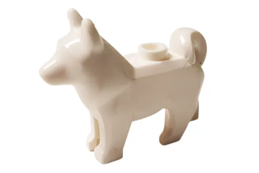 Klemmbausteine Tier Wolf in weiß