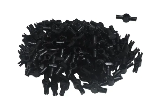 KBW Klemmbausteine Technik Pin Lang mit Pinloch in der Mitte in schwarz 100Stück