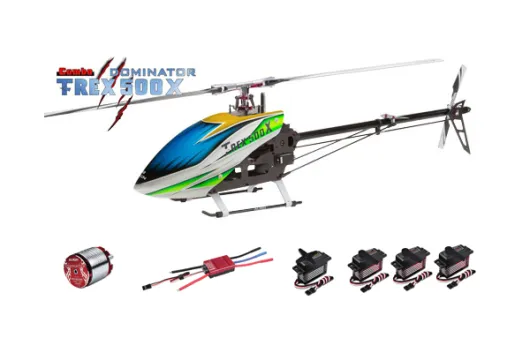 Align T-REX 500X Dominator mit Metallgehäuseservos DS530M/DS535M TOP Combo mit Riemenantrieb