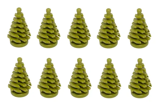 KBW Klemmbausteine Baum klein in olive grün 10Stück