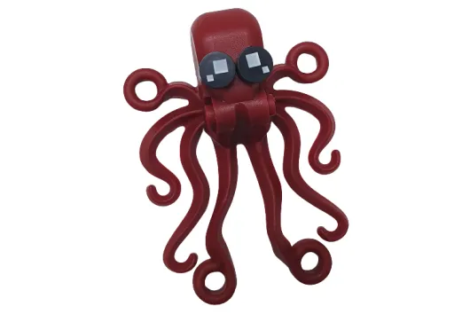 Klemmbausteine Tier Kraken mit bedruckten Augenfliesen