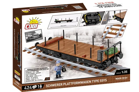 COBI Klemmbausteine Schwerer Plattformwagen Typ SSY - 424 Teile
