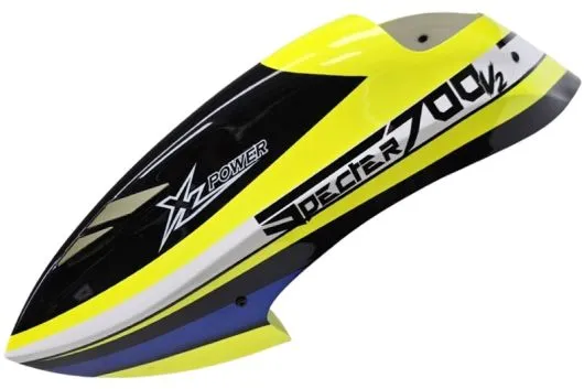 XLPower Ersatzteile Kabinenhaube in Gelb Schwarz für XLPower Specter V2