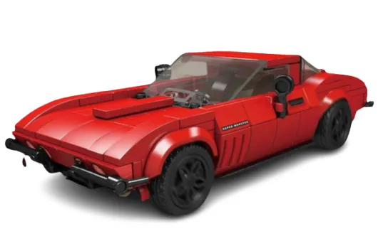 MouldKing Klemmbausteine Corvette Auto - 332 Teile mit stapelbarer Displaybox/Sammelbox 19,5x9,5x8,5cm