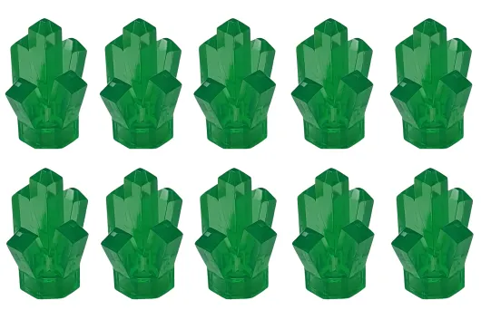 Klemmbausteine Kristall in grün transparent 10Stück