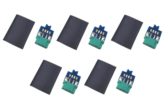 Lötplatine 6-Pin für Multiplex Hochstrom Stecker System 5Stück im SET mit Buchse (Kontakt = Buchse)