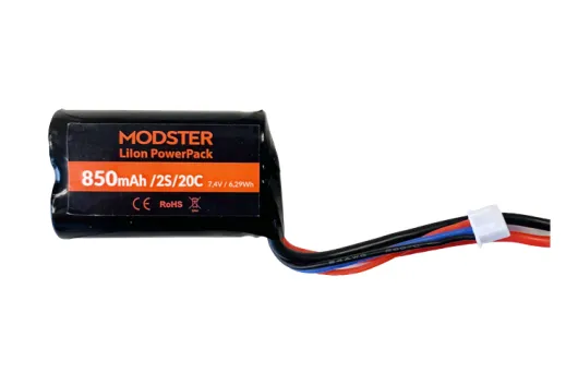 MODSTER LiIon Akku 2S 7,4V 850mAh 20C (JST/BEC) für MODSTER Vector SR48 Brushed Rennboot