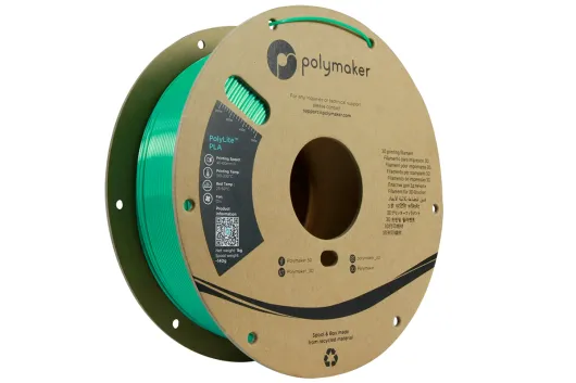 Polymaker PolyLite SILK PLA Filament Grün mit Metallglanz 1,75mm 1kg