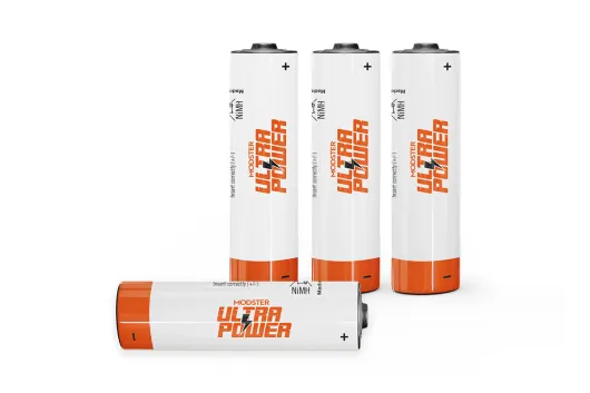 MODSTER Ultra Power AA Mignon Einzelzelle wiederaufladbare Akku Batterie NiMH 2200mAh 4Stück