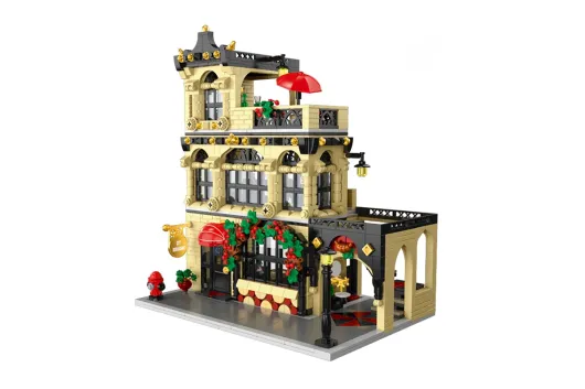 Mork Klemmbausteine Modular Gebäude City Restaurant - 1489 Teile