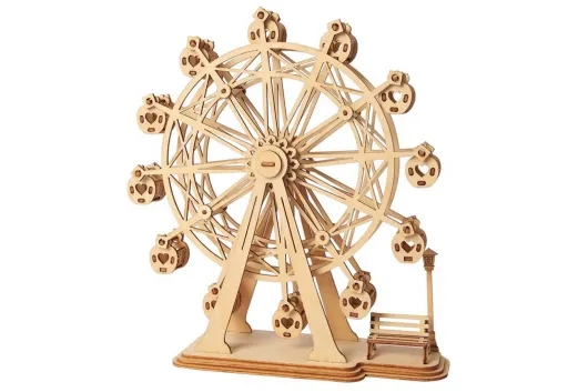 Lasercut Holzbausatz Standmodell Riesenrad - 120 Teile