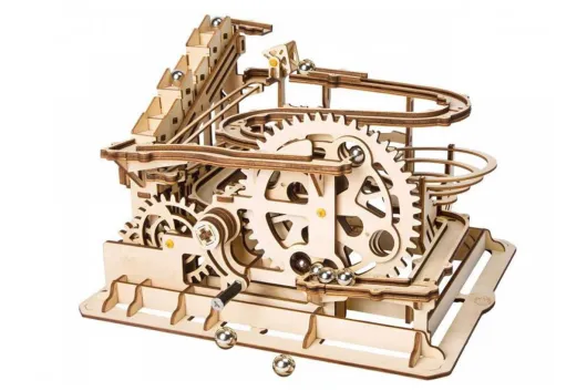 Lasercut Holzbausatz Funktionsmodell Murmelbahn - 233 Teile