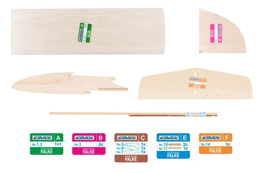 Mini Falke Freiflug-Gleiter 710mm