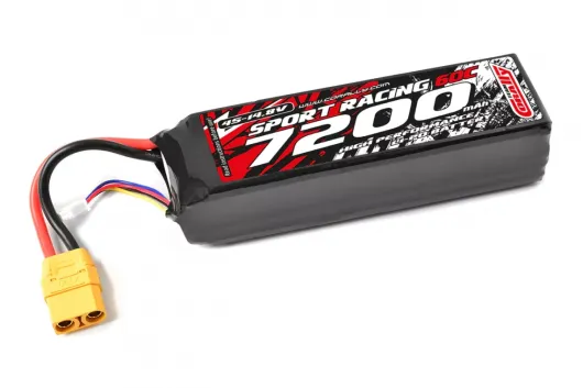 Team Corally Sport Racing LiPo Akku 4S 14,8V 7200mAh 60C mit XT90 im Semi-Soft case