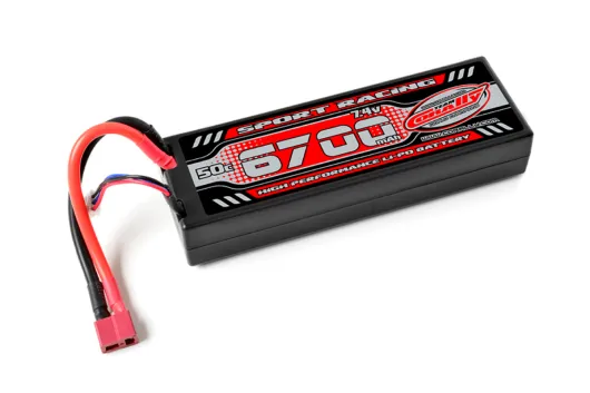 Team Corally Sport Racing LiPo Akku 2S 7,4V 6700mAh 50C mit T-Stecker im Hardcase