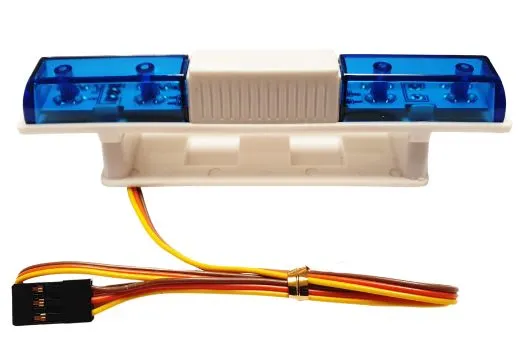 RC Cars Scalezubehör 1/10 für Modellautos LED Polizei Leuchtbalken Warnlichtbalken (blau)