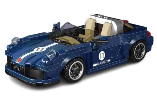 MouldKing Klemmbausteine blauer Sportwagen - 366 Teile