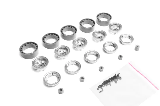 Kavan Ersatzteil Beadlock-Felgen-Set verchromt für GRE-18 1:18