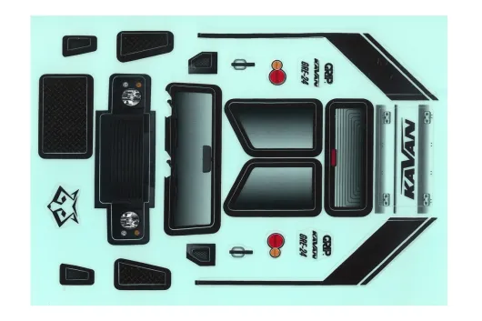 Kavan Ersatzteil Karosserie mit Aufklebern in sandig für GRE 1:24