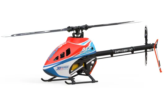 OMPHobby M7 Heli Kit Baukasten mit Rotorblättern in Orange