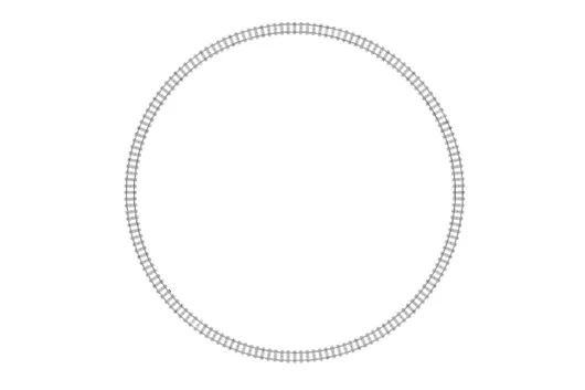 STS Klemmbausteine Eisenbahn Schiene Kurven/Gebogen "RADIUS R104" im Karton - 32Stück