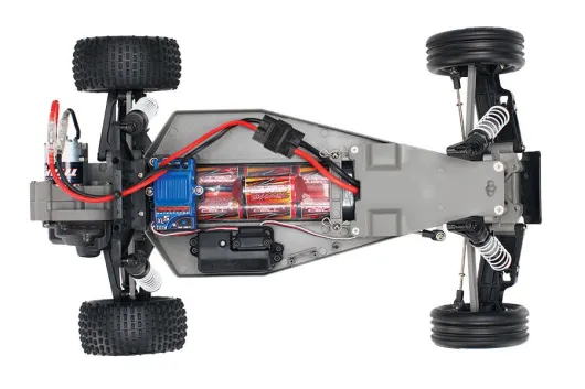 Traxxas Bandit rot 1/10 2WD Extrems-Sports-Buggy RTR Brushed, mit Akku und 4A USB-C-Lader