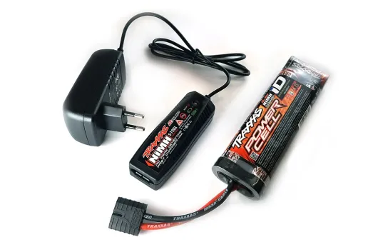 Traxxas Ladegerät SET mit AC-Lader 230V und Akku NiMH 7-Zellen Stick 3000mAh 8,4V