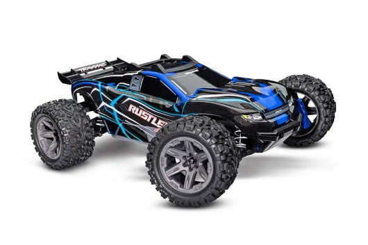 Traxxas Rustler 4x4 BL-2S blau 1/10 Stadium-Truck RTR BL-2S Brushless, HD-Teile, ohne Akku und ohne Lader