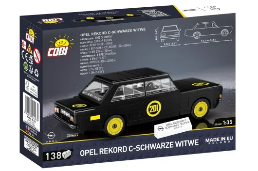 COBI Klemmbausteine Auto Opel Rekord C Schwarze Witwe - 138 Teile