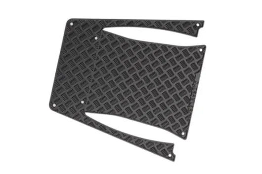 RC Crawler Scalezubehör 1/18 Motorhaubenverkleidung Riffelblech aus Metall in schwarz für TRX-4M Defender