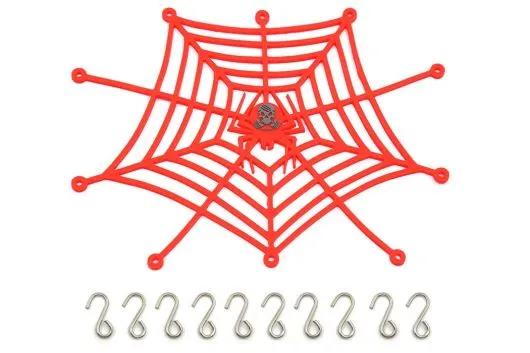 RC Crawler Scalezubehör 1/10 Gepäcks-Spinnennetz in rot