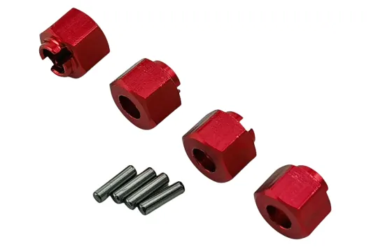 rcTURN Radmitnehmer 5mm in rot 4Stück für TRX-4M