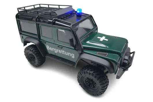 Traxxas TRX-4M LR Defender 4x4 EXKLUSIVMODELL Bergrettung 1/18 Crawler RTR Brushed mit Akku und USB Lader