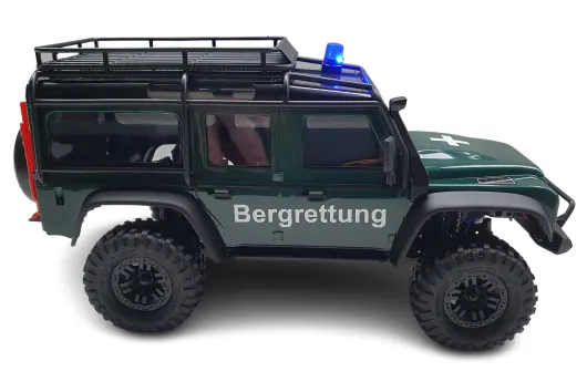 Traxxas TRX-4M LR Defender 4x4 EXKLUSIVMODELL Bergrettung 1/18 Crawler RTR Brushed mit Akku und USB Lader
