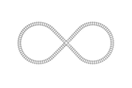 STS Klemmbausteine Eisenbahn Schienenkreis M inklusive Kreuzung - 33 Teile