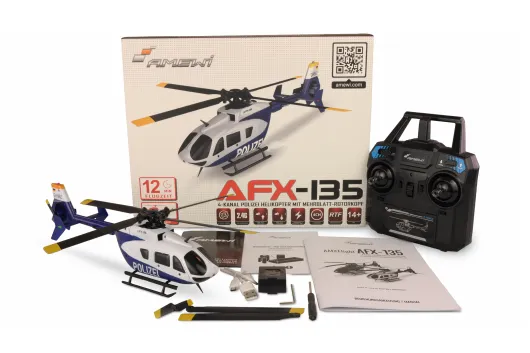 Amewi RC Heli Scale Hubschrauber EC-135 im Design der Polizei RTF Set