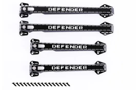 GPM Edelstahl Türgriffe schwarz 4Stk für Traxxas TRX4 Defender