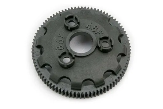 Traxxas Ersatzteile Hauptzahnrad 86Z (für Slipper Kompatibel mit 48DP) für Stampede, Slash, Rustler, Ford Raptor, Bigfoot und Bandit 1/10