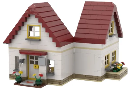 KiddiCraft Klemmbausteine Tiny House - 517 Teile