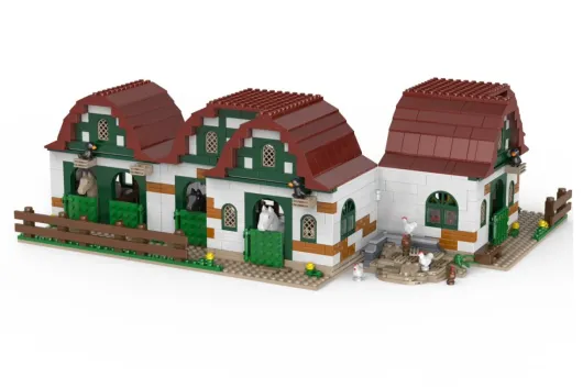 KiddiCraft Klemmbausteine Ponyhof - 869 Teile