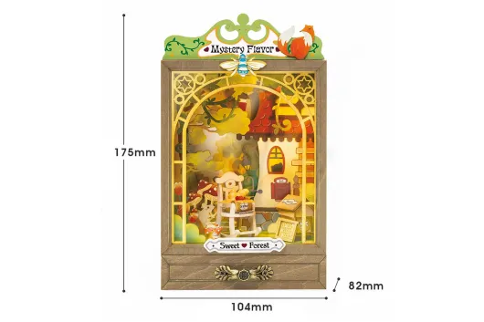 Lasercut Holzbausatz Standmodell Miniaturhaus Süßer Wald 37 Teile