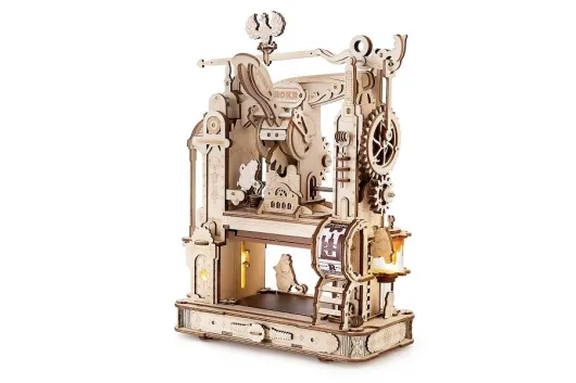 Lasercut Holzbausatz Funktionsmodell Druckerpresse - 303 Teile