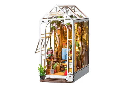 Lasercut Holzbausatz Bücherecke Gartenhaus 176 Teile