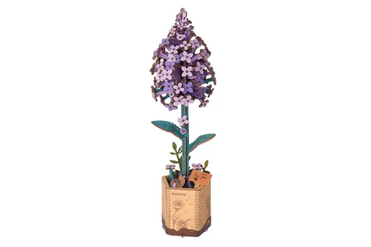Lasercut Holzbausatz Standmodell Blume - Flieder 154 Teile