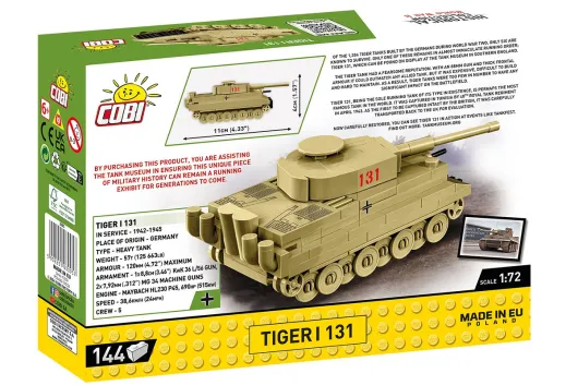 COBI Klemmbausteine Panzer Tiger I 131 - 144 Teile