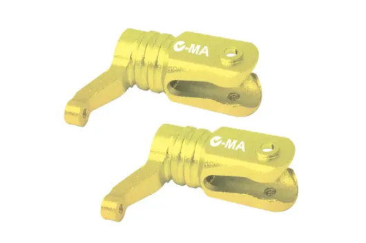 L-MA Precision Tuning Aluminium Hauptrotorblatthalter in gelb für OMPHobby M1 EVO