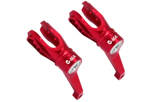 L-MA Precision Tuning Aluminium Hauptrotorblatthalter in rot für OMPHobby M2 EVO
