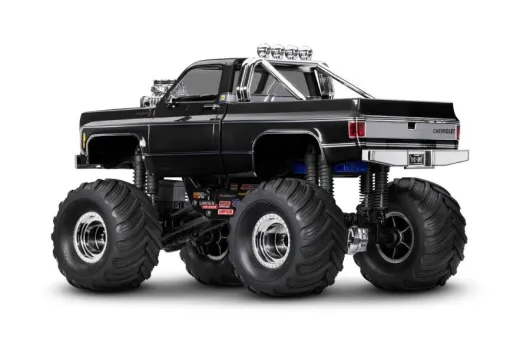 Traxxas TRX-4MT Chevy K10 4x4 in schwarz 1/18 Monster-Truck RTR Brushed, mit Akku und USB Lader