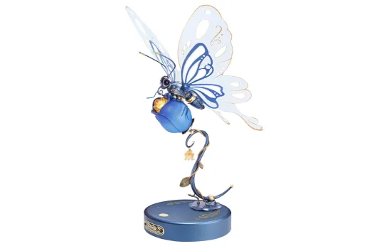 Mechanischer Bausatz Funktionsmodell Schmetterling in blau - 79 Teile