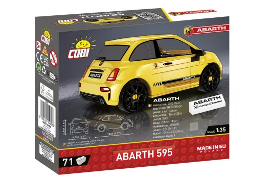 COBI Klemmbausteine Autos Fiat Abarth 595 Competizione Yellow - 71 Teile